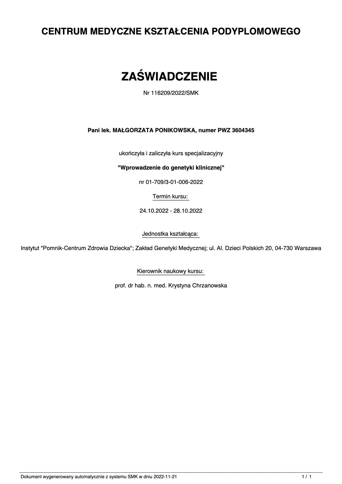 18 wprowadzenie certyfikat