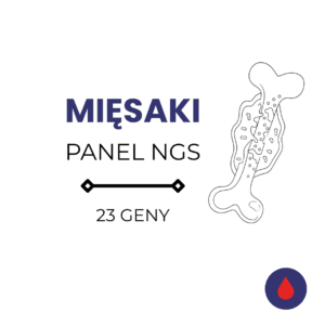 Mięsaki – panel NGS – krew<span class="custom-lista-opis">Oznaczenie genów związanych z genetyczną skłonnością do występowania mięsaków. &nbsp;</span>