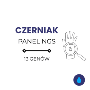 Czerniak i inne nowotwory skóry – panel NGS – ślina<span class="custom-lista-opis">Oznaczenie genów związanych z dziedziczna predyspozycją do zachorowania na czerniaka.</span>