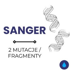 Sekwencjonowanie metodą Sangera – 2 mutacje/fragmenty – ślina<span class="custom-lista-opis">Celowane oznaczenie znanej mutacji przy pomocy sekwencjonowania metodą Sangera.</span>